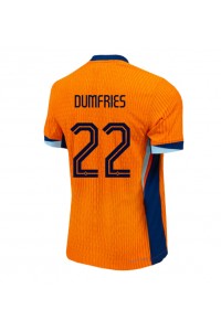 Nederland Denzel Dumfries #22 Fotballdrakt Hjemme Klær EM 2024 Korte ermer